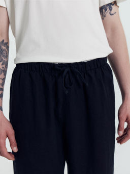 Брюки мужские черные из хлопка и льна черный 181259-1 - Mark formelle фото 5