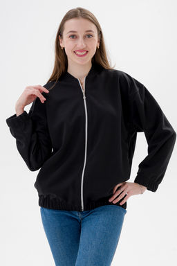 Бомбер из коттон фита чёрный макси - Амадэль фото 4