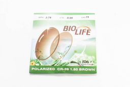 Линзы BIO LIFE POLARIZED CR-39 Ф75 1.50 КОРИЧНЕВЫЙ ДИОПТРИИ:-4.25 - -6.00