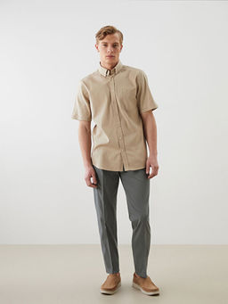 Regular Fit K?sa Kollu Poplin Erkek G?mlek