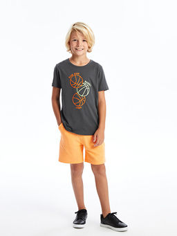 Beli Lastikli Basic Erkek ?ocuk ?ort - Waikiki фото 4