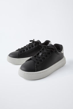 MINIMALIST LACE-UP SNEAKERS - Zara фото 3