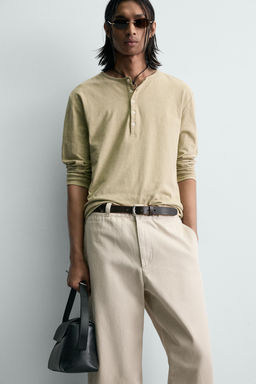 PANTAL?N CHINO WIDE FIT / Blanco roto - Zara фото 5