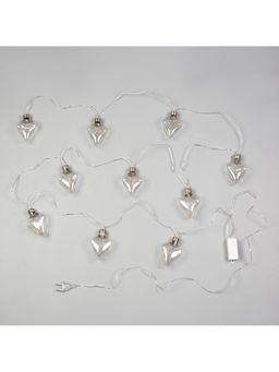 Гирлянда Нить 3 м с насадками Лампочки сердца, IP20, прозрачная нить, 80 LED, свечение белое, 8 режимов, 220 В - Luazon lighting фото 8