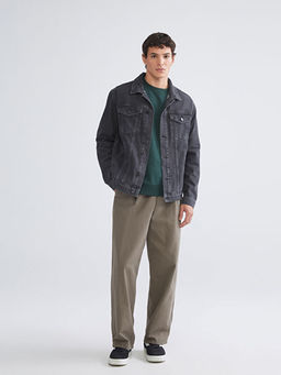 Standart Kal?p Erkek Jean Ceket