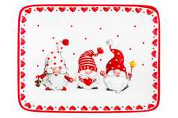 Блюдо прямоугольное 20*15,3*2,2 см Весёлые гномики.