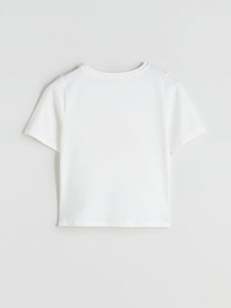 Bisiklet Yaka Bask?l? Kad?n Pijama ?st