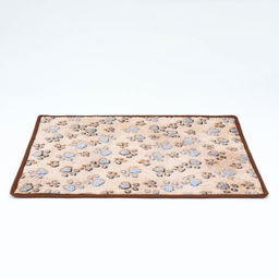 Коврик для отдыха животных, двусторонний (флис+ротанг), 55 х 45 см, бежевый - Пижон фото 2