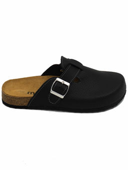 05 | Maka | Черные женские медицинские сабо натуральная кожа (перфорация) - Milka shoes&more фото 2