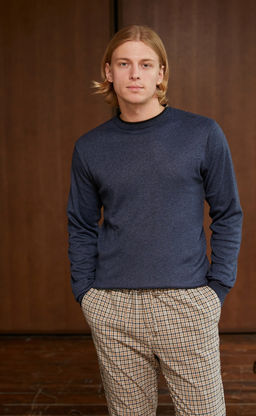 Джемпер Fine Joyce F121-01-3 хлопковый темно-синий