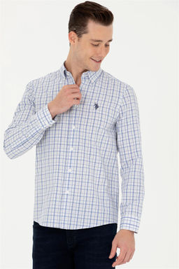 U. S. Polo Assn Мужская синяя рубашка в клетку - U.s. polo assn фото 8