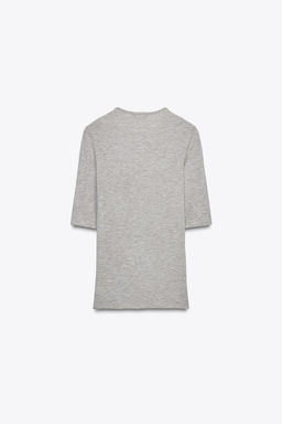 THREE-QUARTER SLEEVE T-SHIRT - Zara фото 6