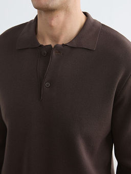 Polo Yaka Erkek Triko Kazak