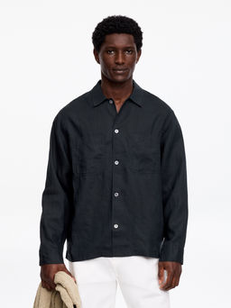 Camisa de lino holgada