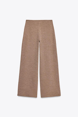 TEXTURED WIDE-LEG TROUSERS - Zara фото 6