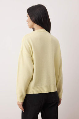 Mavi Yumusak Dokulu Kopek Nak?sl? Bisiklet Yaka Triko Kazak TWOAW26KZ00257 - Trendyolmilla фото 8