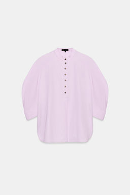 CAMISA MANGA ABULLONADA ZW COLLECTION / Malva - Zara фото 5