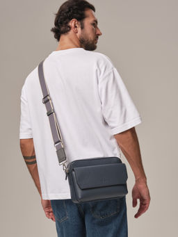 Мужская кожаная сумка Bora DBR 7113 насыщенно-синий фото 5