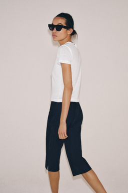 CAMISETA ALGOD?N FLAM? / Blanco - Zara фото 4