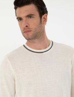 Белый зауженный свитер - Cacharel фото 2