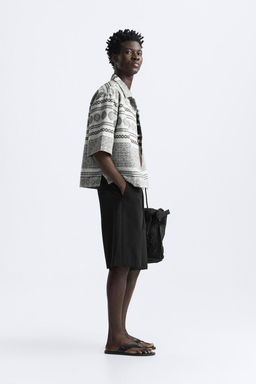 GEOMETRIK JACQUARD INCE CEKET - Zara фото 4
