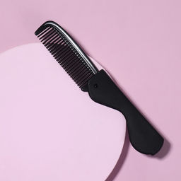 Цена за 4 шт. Расчёска складная «QF», 17,5/9.7 × 3 см, цвет чёрный