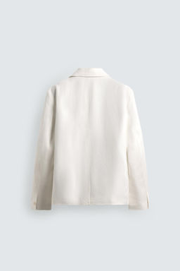 BLAZER RELAXED FIT TRAJE VISCOSA - LINO / Blanco - Zara фото 7