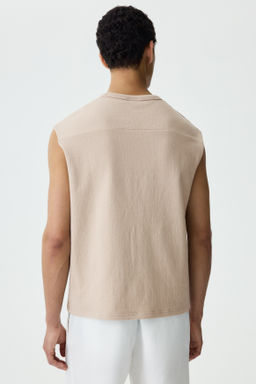 Camiseta sin mangas en punto Relaxed Fit - H&m фото 6