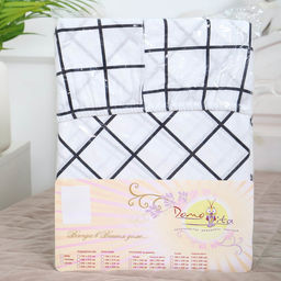 Простыня на резинке Атра 140х200х20, Таттерсол, бело-земельный, бязь 120г/м, хл100%