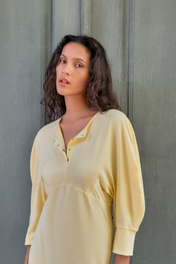 VESTIDO MIDI BOTONES / Amarillo - Zara фото 2