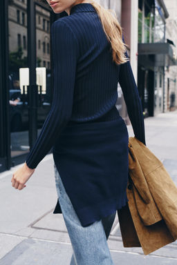 RIB KNIT POLO TOP - Zara фото 3