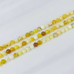 Бусины для украшений из желтого Опала (46 бусин) 39 см