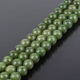 Бусины для украшений из Нефрита (65 бусин) 39 см
