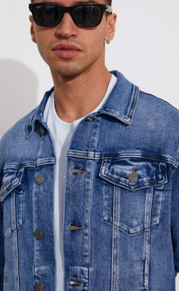 Куртка джинсовая мужская F311-1296 синяя