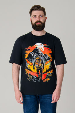 Арт. 614-147 Футболка мужская 50-60 (6 шт) Цвет:черный - Идеал фото 2