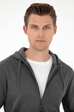 Мужской вязаный кардиган антрацитового меланжа Неожиданная скидка в корзине - U.s. polo assn фото 2