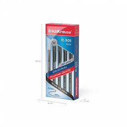 Цена за 24 шт. Набор из 4 ручек гелевых ErichKrause R-301 Gel Stick Original 0.5, цвет чернил: синий, черный, красный, зеленый (в пакете)  фото 10