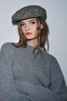 WOOL CHECK BERET