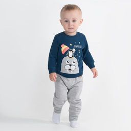 CRB wear/CWNB 70109-11-289 Брюки для мальчика, светло-серый меланж/Ex.Cherubino  фото 2