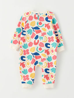 Bisiklet Yaka Uzun Kollu Bask?l? K?z Bebek Tulum - Waikiki фото 2