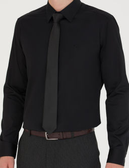 Siyah Slim Fit Uzun Kollu Basic G_mlek - Pierre cardin фото 13