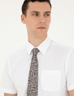 Beyaz Regular Fit K_sa Kollu Basic G_mlek