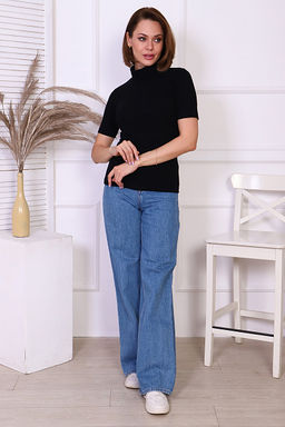 Водолазка женская, рибана с лайкрой (00837, черный) - Плиона фото 3