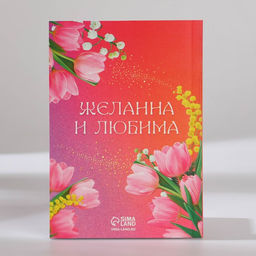 Подарочный набор, ежедневник А6 80 листов и термостакан 250 мл «Укрась свой мир. 8 марта»