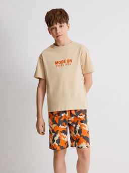 ACOOLA / Набор детский для мальчиков ((1)футболка и (2)шорты) Aswa бежевый  фото 5