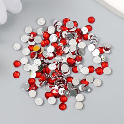 Цена за 2 шт. Декор для творчества в бутылочке Стразы. Красный набор 500 шт d=0,5 см 7х2х2 см - Арт узор фото 4