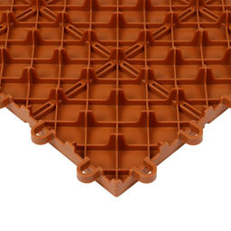 Цена за 11 шт. Модульное покрытие, 30 × 30 см, пластик, терракотовое, 1 шт.