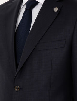 Lacivert Slim Fit Tak_m Elbise