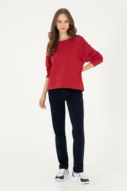 Женский красный базовый свитшот - U.s. polo assn фото 4