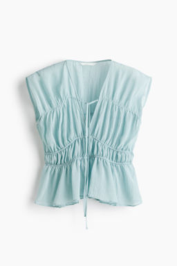 Blusa de algod?n con frunces - H&m фото 2